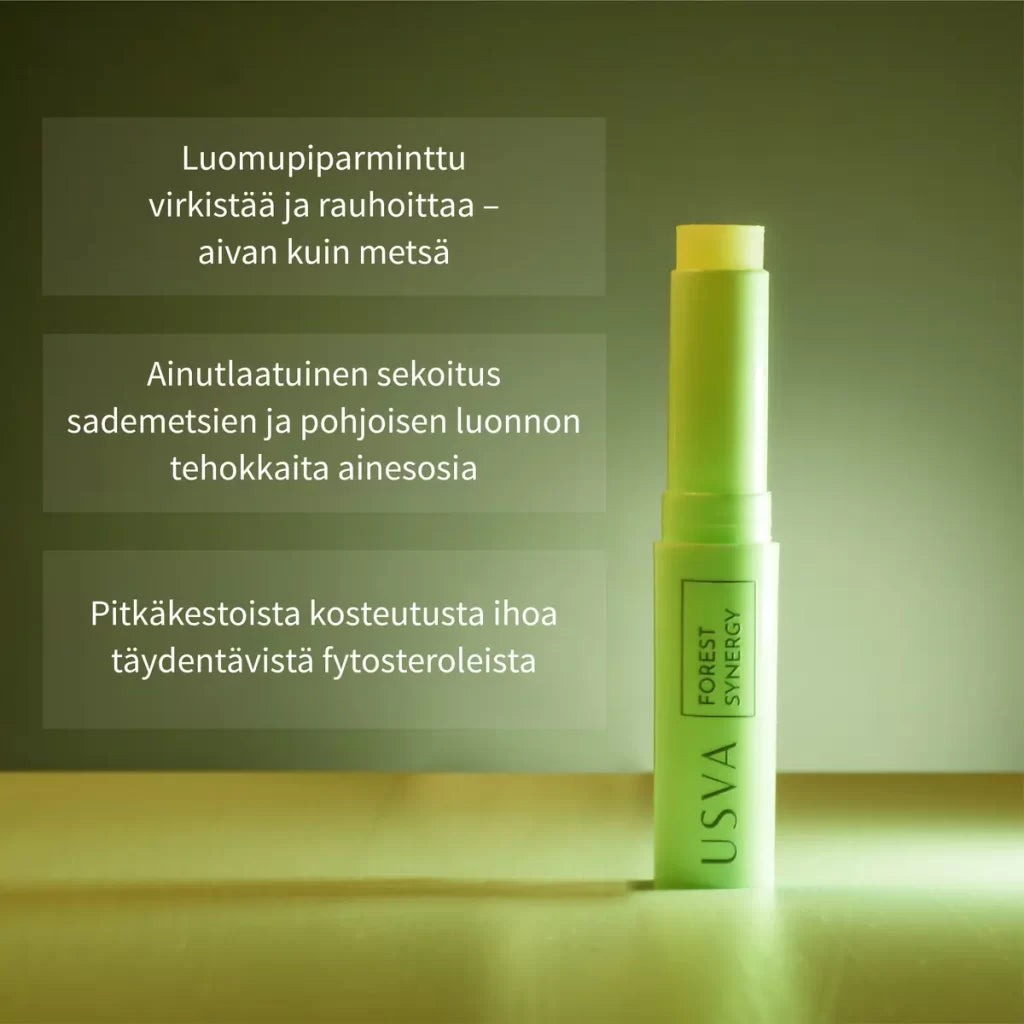 Forest Synergy Virkistävä ja rauhoittava huulivoide