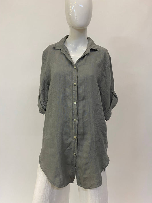 Naisten pellavapaita – khaki, yksi koko 36–46