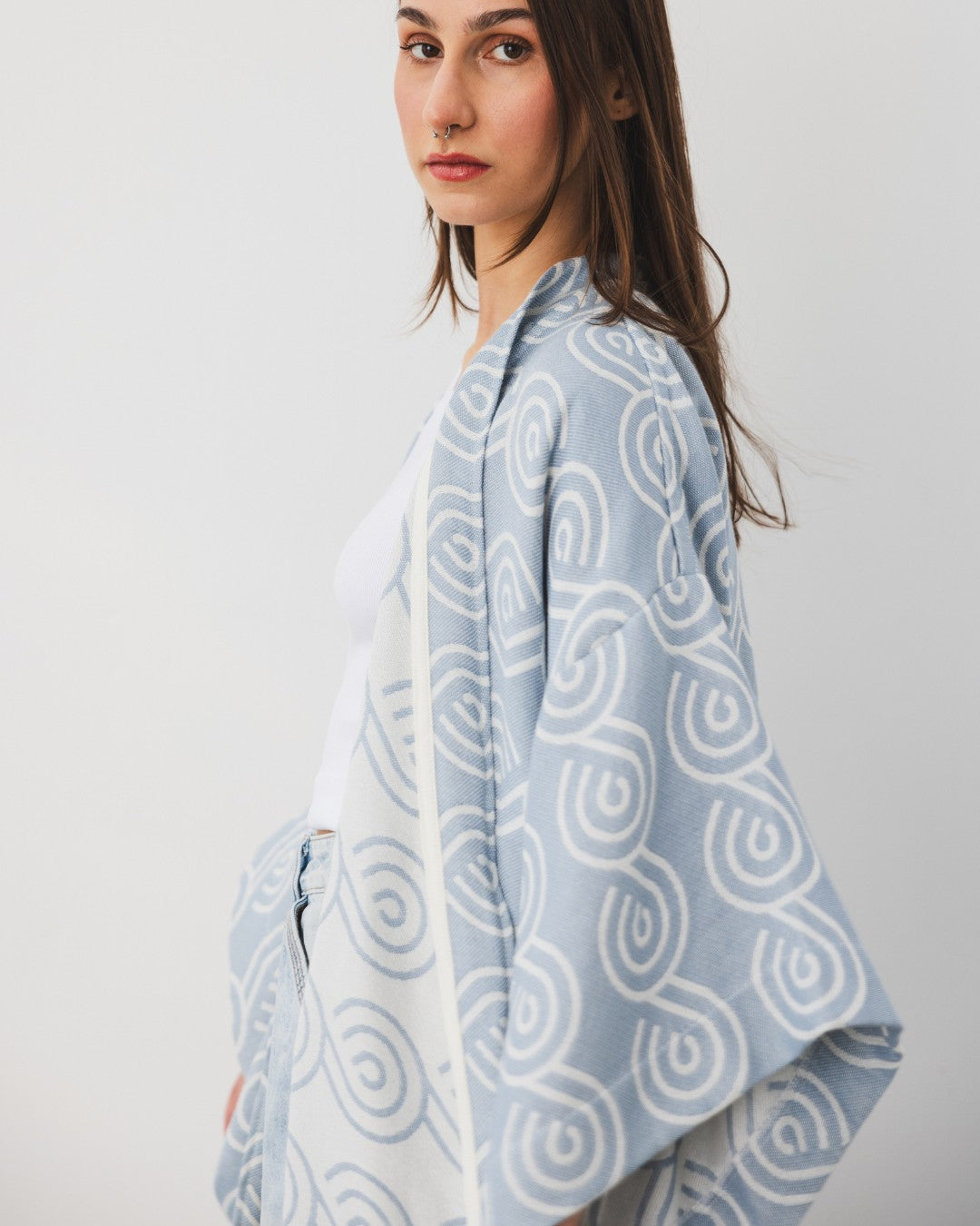 Bamboo Kimono for Women - Blue