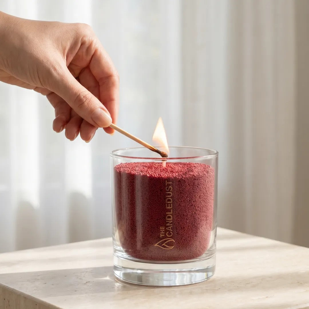 Sangria Red Unscented Candle in Glass, 160g